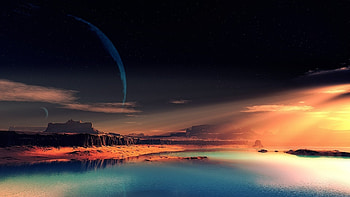 Nature Night Space, nature, night, space, artist, digital-art, digital-universe HD wallpaper
