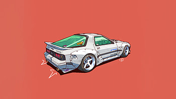 Mazda Rx 7 Fc, artist, artwork, digital-art, cars, artstation HD wallpaper