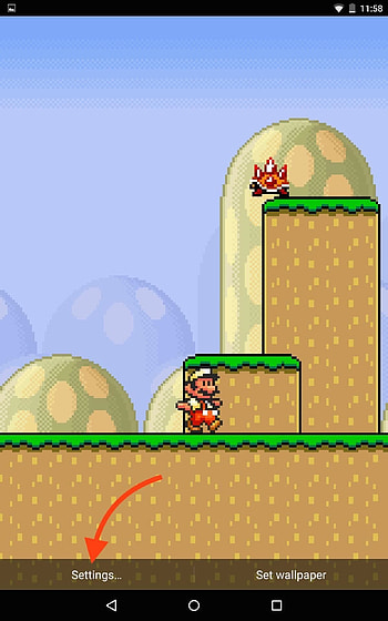 Step 4Adjust Mario Live HD phone wallpaper