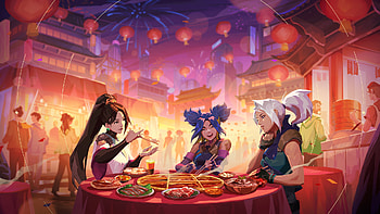 Valorant Lunar New Year Feast: Jett, Sage & Neon Celebrate in, Valorant, Jett (Valorant), Sage (Valorant), Neon (Valorant), Lunar New Year HD wallpaper
