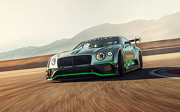 Bentley Continental GT3, motion blur, 2018 HD wallpaper