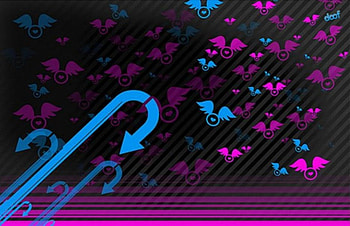 Little Birds, stripes, birds, arrows HD wallpaper