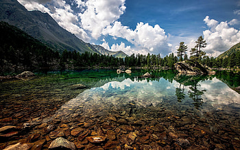 Landscape, Nature, Mountains, Lakes HD wallpaper