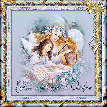 BELIEVE, CHRISTMAS, WINGS, FEMALES, ANGELS, HARP HD wallpaper