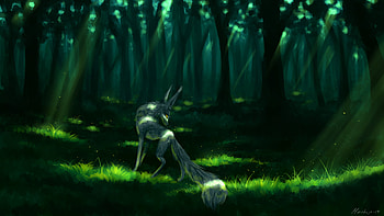 Art, Fox, Forest, Fantastic HD wallpaper