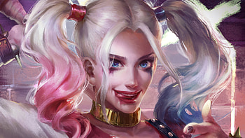 Harley Quinn Expression, harley-quinn, supervillain, artist, artwork, digital-art, artstation HD wallpaper