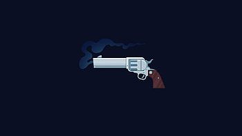 Gun Art , gun, artist, artwork, digital-art, minimalism, minimalist HD wallpaper