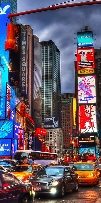 City scenery, Urban architecture, Bustling streets, Iconic landmark HD phone wallpaper