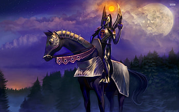 knight on his horse, landscape, knight, horse, armour HD wallpaper