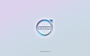 Volvo logo, cut out 3d text, white background, Volvo 3d logo, Volvo emblem, Volvo, embossed logo, Volvo 3d emblem HD wallpaper
