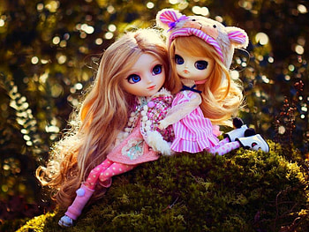Dolls, cute, toy, girl HD wallpaper