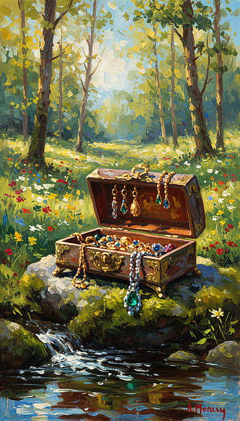 Woodland Treasure: Jewelry Box , jewelry, treasure chest HD phone wallpaper