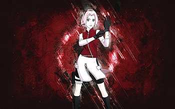 Fortnite Sakura Haruno Skin, Fortnite, main characters, бордовый stone background, Sakura Haruno, Fortnite skins, Sakura Haruno Skin, Sakura Haruno Fortnite, Fortnite characters HD wallpaper