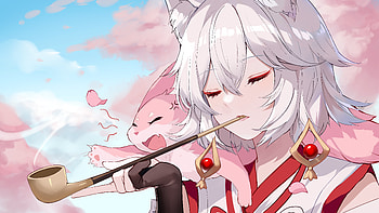 Yae Miko Guuji (Genshin Impact), Kitsune Saiguu, video game, Genshin Impact HD wallpaper