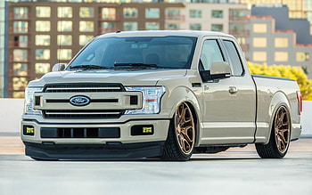 Ford F-150, Tjin Edition, front view, exterior, F-150 tuning, beige F-150, american cars, Ford HD wallpaper