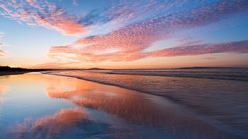 Night Fury, seascape, nature, sunset, water, beach, reflection HD wallpaper
