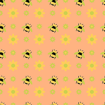 Flowers, Bees, Patterns, Texture, Textures HD phone wallpaper