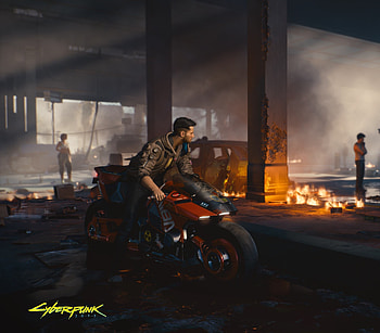 Biker, Cyberpunk 2077, 2019 xbox game HD wallpaper