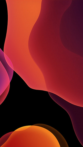 Stock, iOS 13, dark-orange, abstract HD phone wallpaper