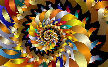 Colorful Spiral, colors, fractal, spiral, abstract HD wallpaper