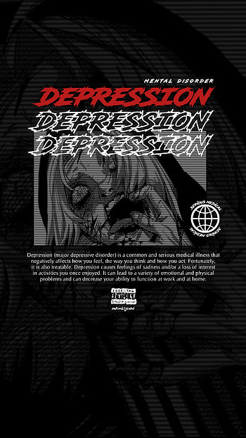 Depression, mentaldisorder, disease, mentalhealt, sickness, mental, sick, anime HD phone wallpaper