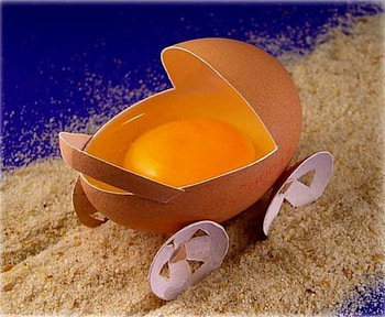 THE BEGINNING, yolk, egg, maybe baby, pram HD wallpaper