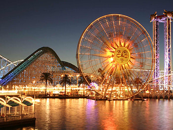 Cities, Water, Night, Attractions HD wallpaper