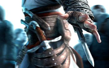 Assassin's Creed, sword, fantasy, game, close-up, assassins creed, hand HD wallpaper
