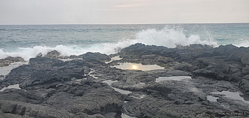 La'aloa Bay Beach Park, Hawaii, Lava, Hawaii, Ocean, Beach, Reflection, Island, Waves HD wallpaper
