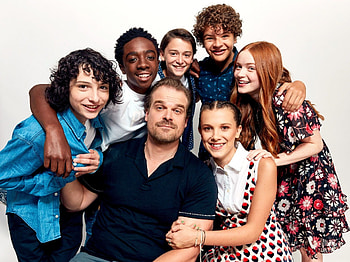 David Harbour, Movies, Stranger Things, Caleb McLaughlin HD wallpaper