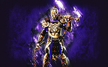 Fortnite Undefeated Menace Skin, Fortnite, main characters, purple stone background, Undefeated Menace, Fortnite skins, Undefeated Menace Skin, Undefeated Menace Fortnite, Fortnite characters HD wallpaper