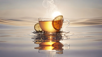 Earl Grey Reflection — Tea, Earl Grey Tea, Tea, Lemon, Teacup, Steam HD wallpaper
