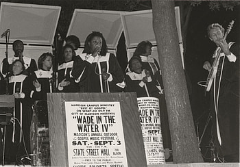 Gospel choir performance, Vibrant energy, Gospel music festival, UW Madison libraries HD wallpaper