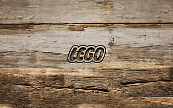 LEGO wooden logo, , wooden backgrounds, brands, LEGO logo, creative, wood carving, LEGO HD wallpaper