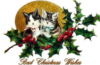 Best Christma Wishes, winter, feline, kittens, occasion, holiday, scenery, painting, snow, pet, December, art, cat, beautiful, illustration, artwork, wide screen, Christmas HD wallpaper