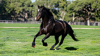 Majestic Stallion in Ultra, stallion, Animal, running, horse, pasture HD wallpaper