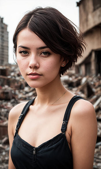 Beautiful Girl, AI Art, city HD phone wallpaper