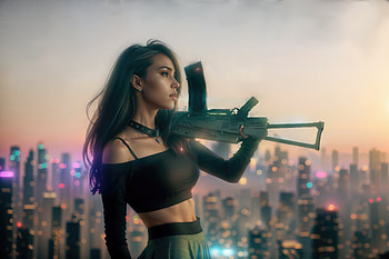 Neighborhood Watch Girl, artist, artwork, digital-art, deviantart HD wallpaper