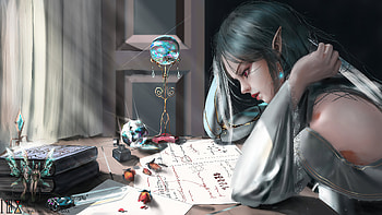 Long Earings Elf Girl , elf, fantasy-girls, artist, artwork, digital-art HD wallpaper