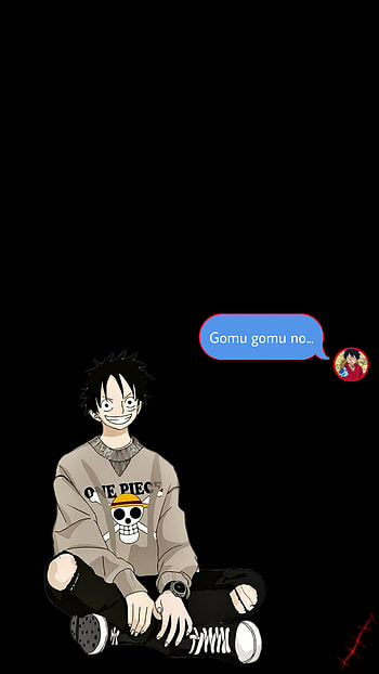 Onepiece, Gomu, AMOLED, Luffy, casual, dark, zoro, anime HD phone wallpaper