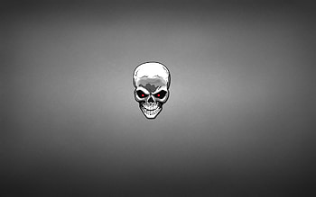 Art, Minimalism, Grey, Skull HD wallpaper