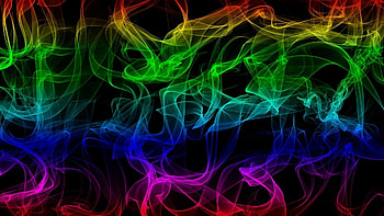 Smoke , Colorful display, Mesmerizing rainbow, Striking background HD wallpaper