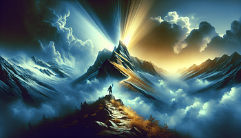 Summit Success - Inspirational Mountain, Success, mountain, sunrise, cloud, landscape HD wallpaper