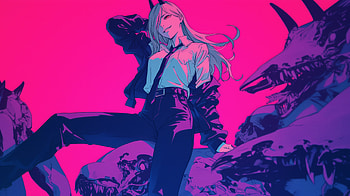 Power in Neon - Chainsaw Man, Anime, Chainsaw Man, Power (Chainsaw Man) HD wallpaper