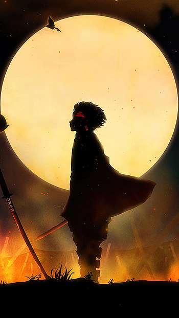Tanjiro demon slayer, sword, demonslayer, anime HD phone wallpaper