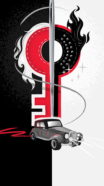 Cruella 2021, Key art, Fashion-forward film, Iconic visuals HD phone wallpaper