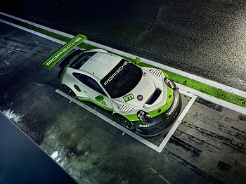 Porsche 911 GT3 R, top view, 2019 HD wallpaper