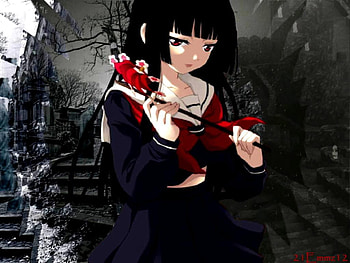 Jigoku Shoujo, enma, anime, ai HD wallpaper