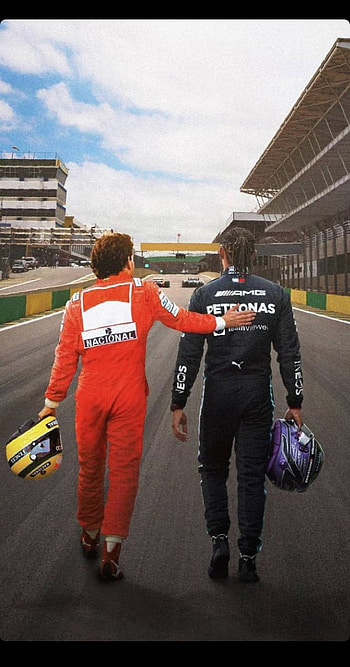 Hamilton y Senna, as, f1, lh HD phone wallpaper