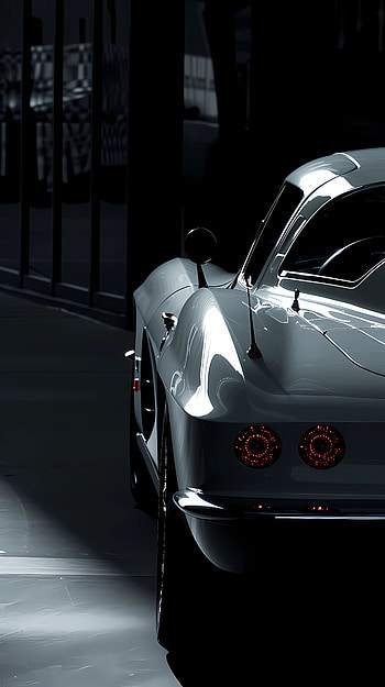 White Stingray in the shade, Chevrolet Corvette, corvette stingray, car, white HD phone wallpaper